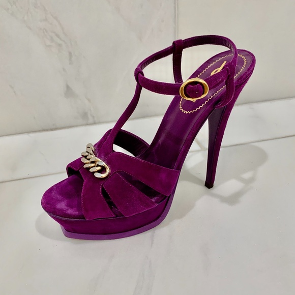 Yves Saint Laurent Shoes - YSL Yves Saint Laurent Tribute Heels in Purple 40
